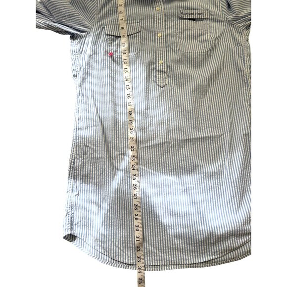 Vineyard Vines Performance Dress Harbor Cover-Up Blue Stripe Vented Womens Sz 10 - Picture 5 of 7